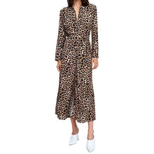 Load image into Gallery viewer, Women Leopard Dress платье 2019 Long Sleeve Sexy Deep V Neck vestido  Party Autumn Dress Women Female Bodycon Dress