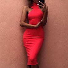 Load image into Gallery viewer, 2017 New Summer Fashion Women's Bandage Bodycon Sleeveless Sheath Sexy Solid Evening Party Short Mini Dresses 3Colour Popular